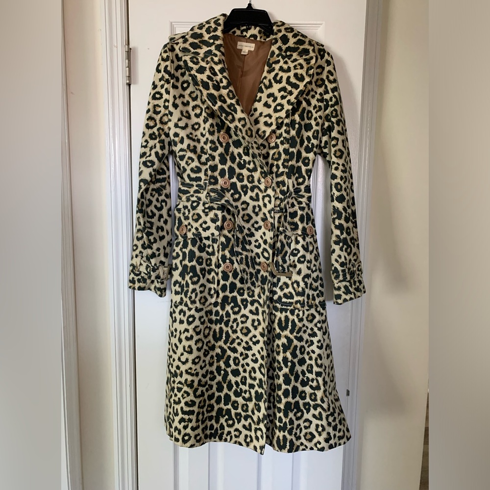 Like new animal print trench coat by Style Portfolio(Nordstrom) size M